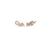 Chanel Logo Cha-Nel Crsytal Earrings Costume Jewellery